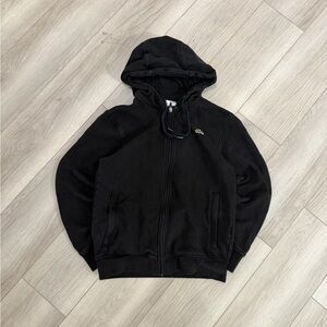 Lacoste Black Hooded Jacket with Logo